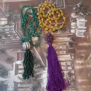 Prayer Beads With Tassels  16 inch